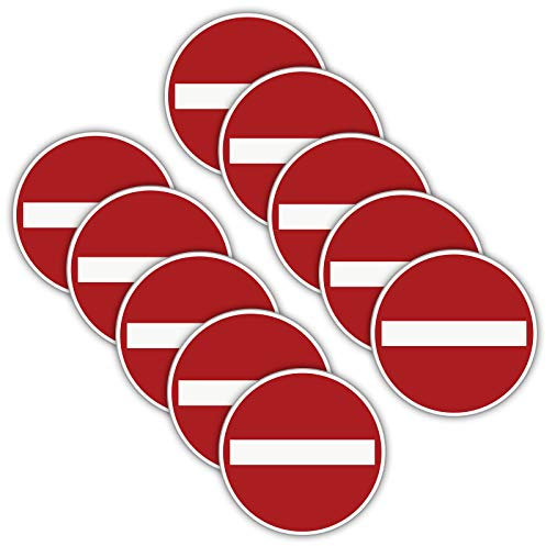 STROBO Lot de 10 autocollants de signalisation avec protection UV pour intérieur et extérieur