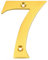 Nutfield Hardware 3 Inch / 75mm House Numbers Polished Brass Door Numbers Screw Fixed Mailbox Office Hotel House Door Number 7 with Mounting Screws for Walls, Doors, and Gates