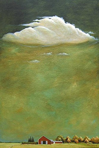 Feeling at home LEINWANDDRUCK im SCHATTENFUGENRAHMEN Bridhhampton Romm Steven - Landschaft vertikale Kunstbilder im Holzrahmen cm_121_X_81