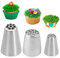 ExceLife 3 Pcs Grass Icing Nozzles Set, Stainless Steel Russian Grass Cream Tips Cake Decorating Piping Nozzles for Fury Cake Fondant Buttercream Decoration