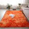 Lifup Rechteck Langflor Teppich Flauschig, Teppich Shaggy Anti Rutsch Pflegeleicht für Wohnzimmer Schlafzimmer Kinderzimmer Batik Orange 120 x 200 cm