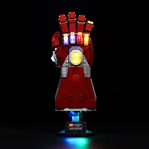 Kyglaring LED Lighting Kit Designed for Lego Nano Gauntlet 76223 (No Model) and Lights Set Compatible with Replica Iron Man Model Building - Without (Classic Version), (76223-cv)