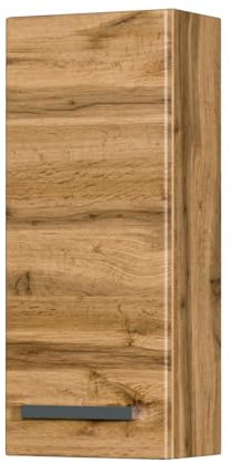 Quentis Badschrank, Breite 30 cm, eine Türe, Eiche Natur, vormontiert. Passend zu den Badmöbeln der Serien Genua, Susan & ZENO