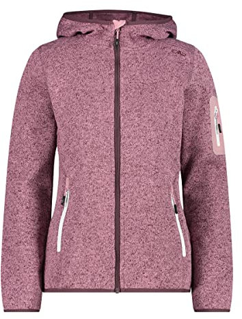 CMP Damen Zip Hoodie Jacke, Fucsia-Bianco, 42