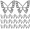 KALLORY 3D Butterfly Nail Charms 30pcs Rhinestone Metal Butterfly Nail Gems Shiny Crystal Nail Jewels Studs for DIY Crafts Nail Art Decoration Silver