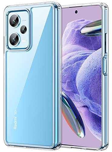 JETech Hülle für Xiaomi Redmi Note 12 Pro+ Plus 5G, Nie Vergilbung Stoßfest Handyhülle, Anti-Kratzt Harte PC Rückseite Schutzhülle (Durchsichtig)