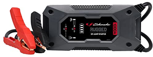 Schumacher Electric SBX461 - Booster Batterie Voiture 1000A 12V - Démarreur Lithium Sécurisé Pinces Intégrés - Moteurs Essence 6L / Diesel 3L - Chargeur USB, Lampe LED - Mode Override et Pre-Boost