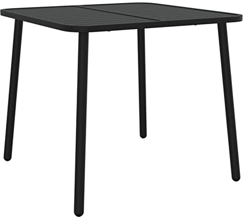 Festnight Gartentisch Alu Gartentisch Metall Quadratischer Tisch Terrassentisch Balkontisch Esstisch Tisch Gartenmöbel Outdoor Terrasse Anthrazit 80x80x71 cm