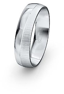 JC Trauringe Unisex 925 Sterling Silber Einzelring Ehering I Wedding Rings | Verlobungs-ring | Partnerring günstig mit Gravur in edler Schatulle 1 Hochzeitsring Herrenring S052-S-HR