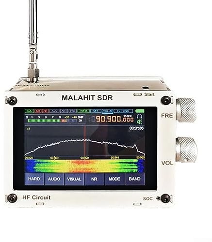Malachit-Radio, tragbar, 3,5 Zoll Bildschirm, Malachit, professionelles Radio mit EC11-Encoder, unterstützt AM, SSB (LSB-USB), NFM, WFM 50 kHz - 2 GHz, mit Verlängerung