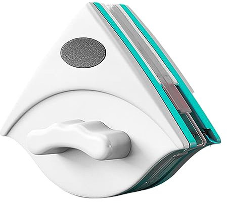 Kasmole Limpieza Vidrio magnético | Forma triángulo Limpiacristales magnético Doble Cara Ergonómico Cepillo Limpiador Ventanas - para Limpieza Cristales Ventanas