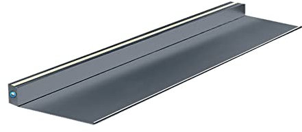 Schwebende Regale für Schlafzimmer-Wohnzimmer-Dekor, Aluminium-Wandregale zur Wandmontage mit LED-Licht, kleine Hängeregale für Pflanzen, Bücher-Aufbewahrungsorganisation (Farbe: Grau, Größe: 90 cm)