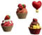 3d Fridge Magnets, Cute Fun Decorative Magnets, 3d Cupcake Fridge Magntes (Cupcake)