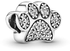 Feitery Hundepfote Charms Armband Valentinstag Bead Charm für Damen