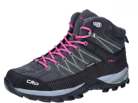 CMP Damen Rigel Mid Wmn Trekking Shoes Wp Traillaufschuh, Anthrazit Mineral Green, 42 EU