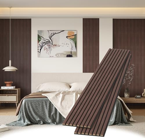 POHARE 3D Holz Wandpaneele Wandpaneele Wandpaneele Nussbaum 2,4 x 0,3m x 2 Stück