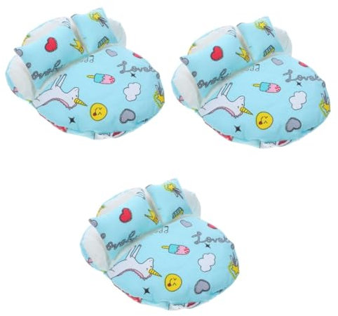 VICASKY 3 Sätze Puppenschlafsackbett Schlafsack Für Puppen Puppenhaus-bettwäsche-Set Miniatur-babybett Puppenhaus-babywiege Mini-babybett Wohnkultur Ob11 Polyester Austauschbar Spielzeug