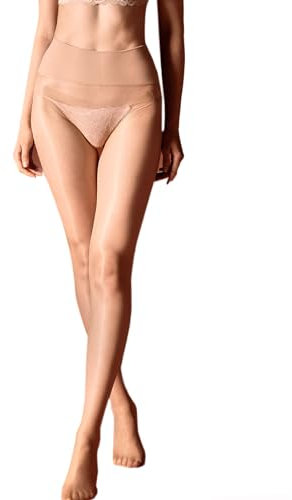 HTRUIYATY Medias sin costuras para mujer Pantys transparentes de cintura alta ligeras para mujer de control