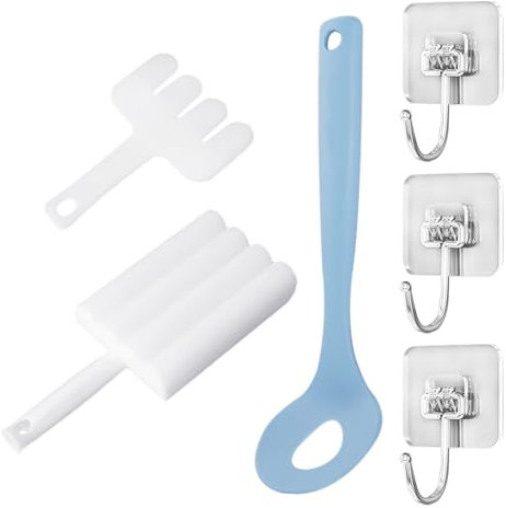 DHSBGWSX 1 Vierteiliger Fleischbällchen-Maker, 1 Fleischbällchen-Löffel, 3 Haken, Fleischbällchen-Maker, Werkzeuge Zur Fleischbällchen-Herstellung, Garnelenschieber, Fleischbällchen-Form