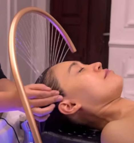 Head Spa, Cadre de Circulation d'eau pour Robinet de Bassin de Spa, Équipement de Spa de Tête avec Pompe à Eau et Fixation en Métal