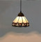 SSNCcNC Tiffany Hängelampe Europäischen Vintage Pendelleuchte Glas Esszimmerlampe Pastoral Hängeleuchte Schlafzimmer Wohnzimmer Ø20cm