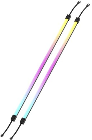 CORSAIR LS430 Aurora Light RGB Strips 430mm – 2x Magnetic Diffused Individually Addressable RGB LED Strips – +5V ARGB Header or CORSAIR iCUE Controller – ARGB to iCUE 3-Pin Adapter Cable Included