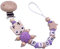 AVH Enterprise Schnullerband mit Namen für Mädchen & Jungen personalisierte Baby Geschenke (SternchenLila)