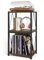 Soporte para tocadiscos, mesa auxiliar de 3 niveles con almacenamiento de discos de vinilo, mesa de tocadiscos con almacenamiento, soporte giratorio para reproductor de vinilo, soporte para discos de