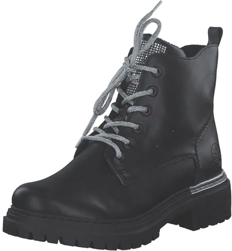 Rieker 72620-00 Schnürstiefel Synthetik Damen in schwarz
