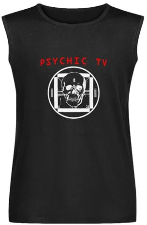 Psychic Tv Force The Hand of Chance Post Punk Mens Unisex Sleeveless T-Shirt Graphic Print Vests Top Black Tank Tee L