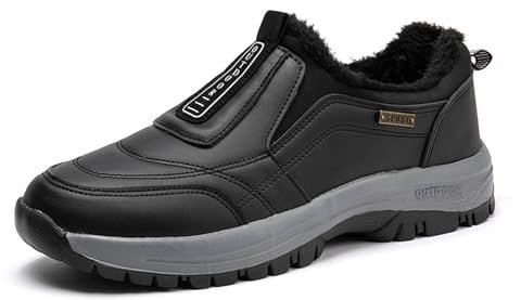 Chaussures Décontractées Hommes - Antidérapantes et Large sans Lacets Baskets Pieds Larges Légères Respirantes La Randonnée et La Marche Chaussures urbaines Ultra Confortables Chaussures de Travail