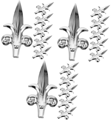 jojofuny 18pcs Garden Fence Panels Model Fence Topper Decor Accessory Outdoor Finials Topper Pointed Shape Finial