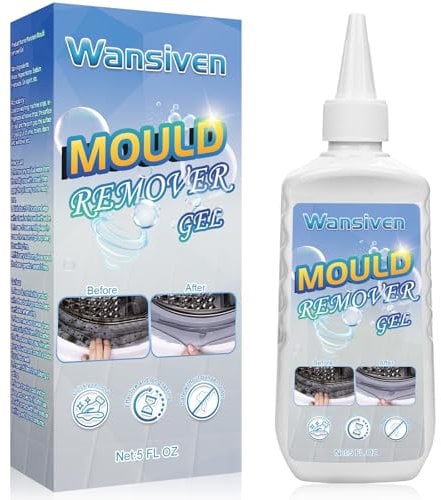 Wansiven Mould Remover, Washing Machine Mould Remover Gel, Effectively Removes Black Mold for Bathroom, Toilet, Washing Machine rubber, Kitchen Sink, Tile Stain 140g
