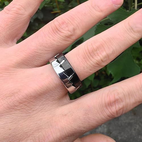 T-Conceal EDC Fidget Sliders Mode Accessoire Ratschenring Stressabbau für Erwachsene Metall ADHS Casual Fidget Ringe Haptic Coin (Größe 10)