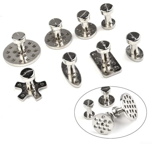 8 tailles de languettes d'extraction de colle en alliage de zinc pour réparation de bosses de voiture facile