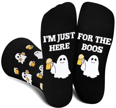 Cantustime Lustige Halloween Socken für Männer Frauen Teenager Jungen Neuheit Verrückt Irre Dress Crew Coole Socken Halloween-Geschenke Kostüme