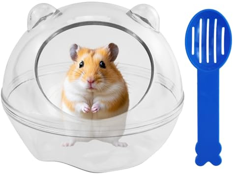 REBECCAGIBSON Boîte de Bain pour Hamster,bac de Bain de Sable,bac de Bain pour Hamster,Baignoire étanche à la poussière,Toilettes pour lit Transparent,Accessoires de Baignoire