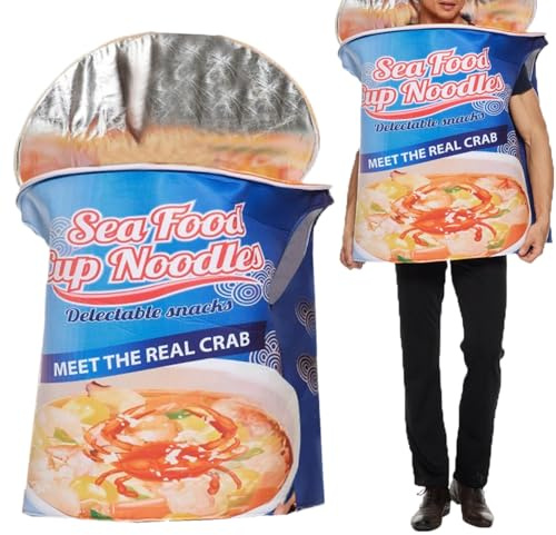 Funny Costume,Cup Noodles Costumes - Prank Funny Dressing Outfit for Women Men Gathering Home Event Cosplay Parties Stage Performance