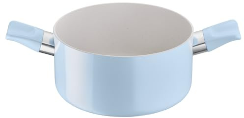 Lagostina Brezza, Casseruola Fonda a 2 Maniglie Antiaderente Ø 20 cm, Rivestimento Mineralia, Indicatore di Calore Thermo-Signal, Manici Rivettati, Compatibile con Induzione