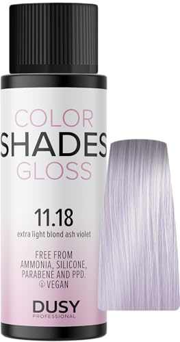 Dusy Color Shades 11.18 extra hellblond asch violett 60ml | erfrischt die bestehende Haarfarbe | ammoniakfreie Gel-Cremetönung