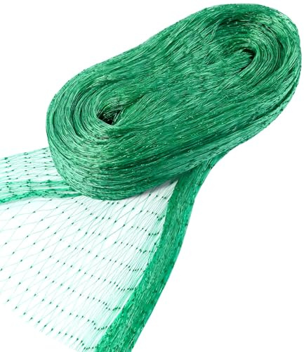 LINSOCLE Vogelschutznetz 4x15m, Netz Vogelschutz, Gartennetz gegen Vögel, Vogelnetz pflanzenschutznetz, Abdeckung Netz für Hochbett Beerensträucher Obstbaum Johannisbeeren kirschbaum Baum