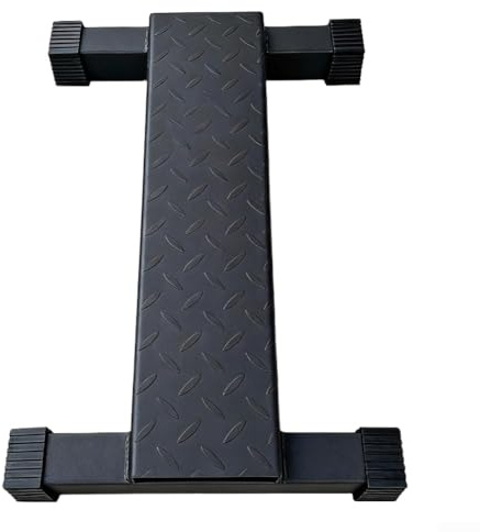 Barra de elevación de pantorrilla de acero para sentadillas y estiramientos, pedal de fitness resistente con textura antideslizante para entrenamiento de fuerza, no requiere montaje, color negro, 55 x