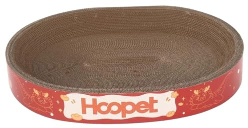 Pugermering Ovales Katzenkratzbrett Aus Pappe, Katzenbett, Katzenkratzmatte, Katzenkratzbrett Aus Pappe für Couch, Teppiche Und Sofas Zum Krallenwetzen, XL