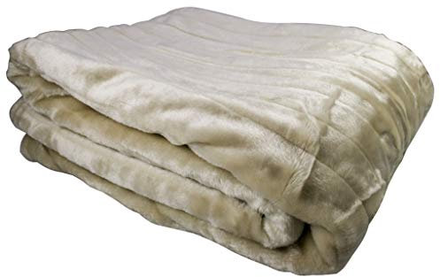 Mikrofaser-Kuscheldecke im Nerz-Look Decke 150x200 cm, beige