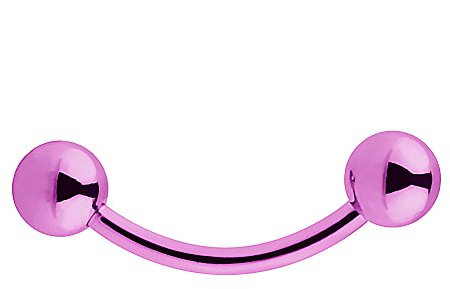 Piercingfaktor Unisex Banane Piercing aus Chirurgenstahl mit Perlen Kugeln Augenbrauen Tragus Helix Lippe Ohr Nase Intim Lila 1,6mm x 10mm x 4mm