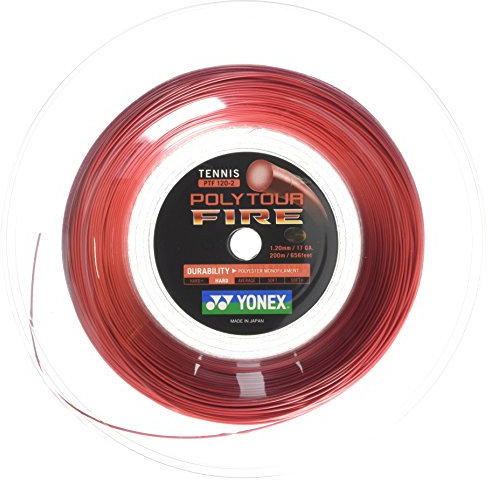 Yonex Tour Fire, in Corda, Colore: Rosso, Dimensioni: 1,2 mm%2F200 m