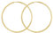EDELIND Creolen Gold Groß 50 mm 333 Gelbgold breite 2 mm Hoop Earrings für Mädchen Frauen 8 K Echtgold Ohrringe Damen Rund mit Schmuck Geschenkbox