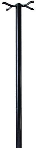 Profirst Supporto per cassetta delle lettere, in acciaio, nero, altezza 1430 mm, materiale di fissaggio incluso