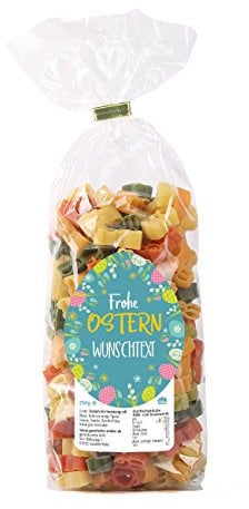 Herz & Heim® Hasen-Nudeln zu Ostern mit eigenem Etikett bedruckt mit Ihrem Wunschtext
