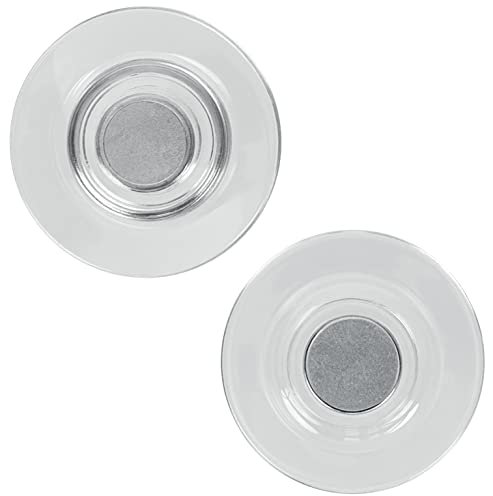 Nobo Extra Starke Glas-Whiteboard Magnete, 4 Stück, für Magnetische Glas-Whiteboards & Planer, hält 6 A4-Blätter Papier, zu Hause oder im Büro, 4er Pack, 32mm, Transparent, 1904116